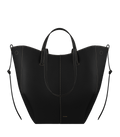 PLNE - Cyme Tote - Textured Black with Ecru Stitching